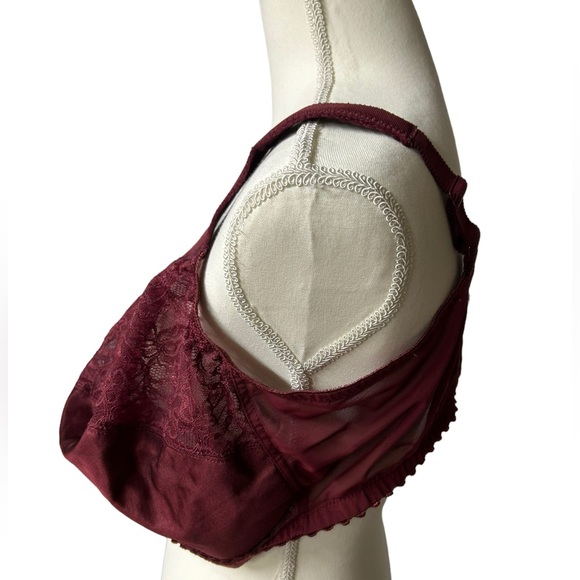 GLAMORISE magic lift support plus size full figure 46H maroon wireless bra NWOT - Picture 4 of 7